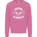 Cupid Is Stupid Funny Anti Valentines Day Mens Sweatshirt Jumper Azalea