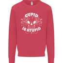 Cupid Is Stupid Funny Anti Valentines Day Mens Sweatshirt Jumper Heliconia