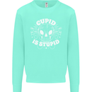 Cupid Is Stupid Funny Anti Valentines Day Mens Sweatshirt Jumper Peppermint