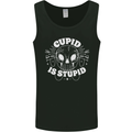 Cupid Is Stupid Funny Anti Valentines Day Mens Vest Tank Top Black
