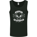 Cupid Is Stupid Funny Anti Valentines Day Mens Vest Tank Top Black
