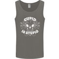 Cupid Is Stupid Funny Anti Valentines Day Mens Vest Tank Top Charcoal