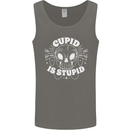 Cupid Is Stupid Funny Anti Valentines Day Mens Vest Tank Top Charcoal