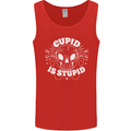 Cupid Is Stupid Funny Anti Valentines Day Mens Vest Tank Top Red