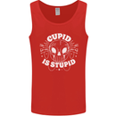 Cupid Is Stupid Funny Anti Valentines Day Mens Vest Tank Top Red