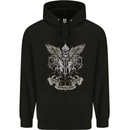 Cure the Infektion Skull Motorbike Biker Mens Hoodie Black