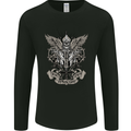 Cure the Infektion Skull Motorbike Biker Mens Long Sleeve T-Shirt Black