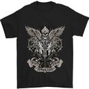 Cure the Infektion Skull Motorbike Biker Mens T-Shirt Cotton Gildan Black