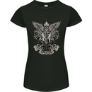 Cure the Infektion Skull Motorbike Biker Womens Petite Cut T-Shirt Black