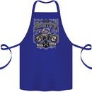 Custom Motorcycle Biker Motorbike Cotton Apron 100% Organic Royal Blue