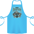 Custom Motorcycle Biker Motorbike Cotton Apron 100% Organic Turquoise