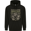 Custom Motorcycle Biker Motorbike Mens 80% Cotton Hoodie Black