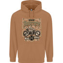 Custom Motorcycle Biker Motorbike Mens 80% Cotton Hoodie Caramel Latte