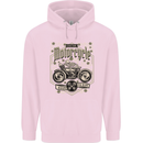 Custom Motorcycle Biker Motorbike Mens 80% Cotton Hoodie Light Pink
