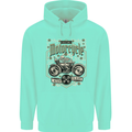 Custom Motorcycle Biker Motorbike Mens 80% Cotton Hoodie Peppermint