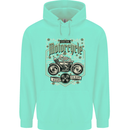 Custom Motorcycle Biker Motorbike Mens 80% Cotton Hoodie Peppermint