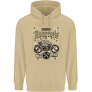 Custom Motorcycle Biker Motorbike Mens 80% Cotton Hoodie Sand