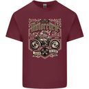 Custom Motorcycle Biker Motorbike Mens Cotton T-Shirt Tee Top Maroon
