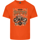 Custom Motorcycle Biker Motorbike Mens Cotton T-Shirt Tee Top Orange