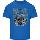 Custom Motorcycle Biker Motorbike Mens Cotton T-Shirt Tee Top Royal Blue