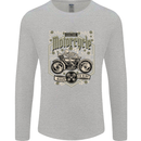 Custom Motorcycle Biker Motorbike Mens Long Sleeve T-Shirt Sports Grey