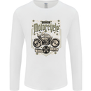 Custom Motorcycle Biker Motorbike Mens Long Sleeve T-Shirt White
