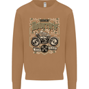 Custom Motorcycle Biker Motorbike Mens Sweatshirt Jumper Caramel Latte
