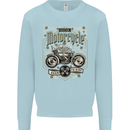 Custom Motorcycle Biker Motorbike Mens Sweatshirt Jumper Light Blue