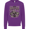 Custom Motorcycle Biker Motorbike Mens Sweatshirt Jumper Purple