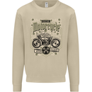 Custom Motorcycle Biker Motorbike Mens Sweatshirt Jumper Sand