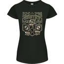 Custom Motorcycle Biker Motorbike Womens Petite Cut T-Shirt Black