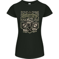 Custom Motorcycle Biker Motorbike Womens Petite Cut T-Shirt Black