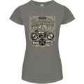 Custom Motorcycle Biker Motorbike Womens Petite Cut T-Shirt Charcoal