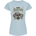 Custom Motorcycle Biker Motorbike Womens Petite Cut T-Shirt Light Blue