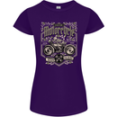 Custom Motorcycle Biker Motorbike Womens Petite Cut T-Shirt Purple