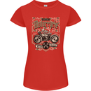 Custom Motorcycle Biker Motorbike Womens Petite Cut T-Shirt Red