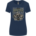 Custom Motorcycle Biker Motorbike Womens Wider Cut T-Shirt Navy Blue
