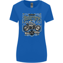 Custom Motorcycle Biker Motorbike Womens Wider Cut T-Shirt Royal Blue