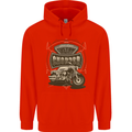 Custom Motorcycles Choppers Biker Motorbike Childrens Kids Hoodie Bright Red