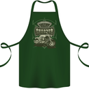 Custom Motorcycles Choppers Biker Motorbike Cotton Apron 100% Organic Forest Green