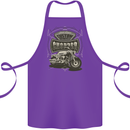 Custom Motorcycles Choppers Biker Motorbike Cotton Apron 100% Organic Purple