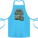 Custom Motorcycles Choppers Biker Motorbike Cotton Apron 100% Organic Turquoise