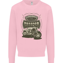 Custom Motorcycles Choppers Biker Motorbike Kids Sweatshirt Jumper Light Pink