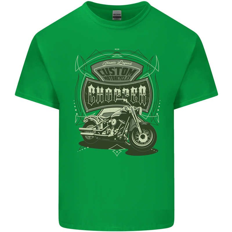 Custom Motorcycles Choppers Biker Motorbike Kids T-Shirt Childrens Irish Green