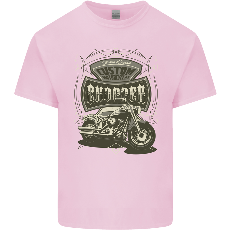 Custom Motorcycles Choppers Biker Motorbike Kids T-Shirt Childrens Light Pink