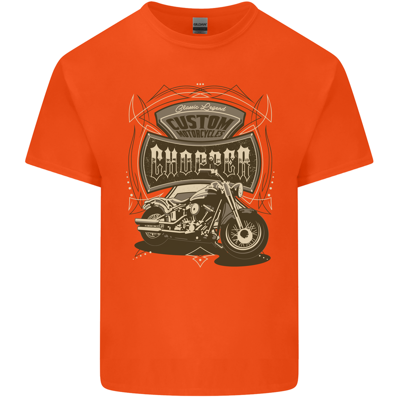 Custom Motorcycles Choppers Biker Motorbike Kids T-Shirt Childrens Orange