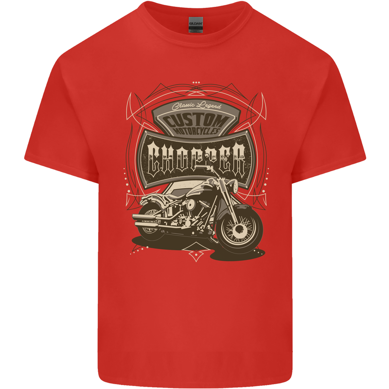 Custom Motorcycles Choppers Biker Motorbike Kids T-Shirt Childrens Red