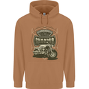 Custom Motorcycles Choppers Biker Motorbike Mens 80% Cotton Hoodie Caramel Latte
