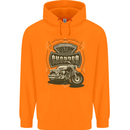 Custom Motorcycles Choppers Biker Motorbike Mens 80% Cotton Hoodie Orange