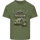 Custom Motorcycles Choppers Biker Motorbike Mens Cotton T-Shirt Tee Top Military Green